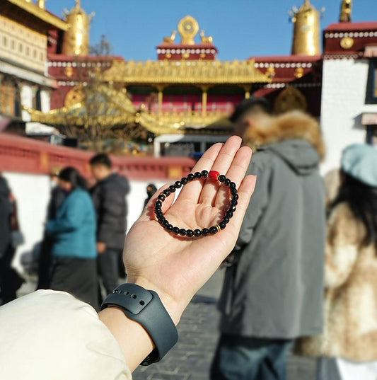 Stylish Black Agate Bracelet 080411