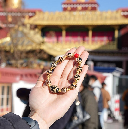 Multi-Totem Dzi Bead Bracelet